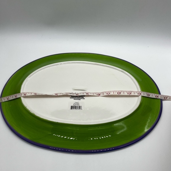 Dansk Yellow and Green Caribe Oval Serveware Platter NWT - Picture 5 of 10